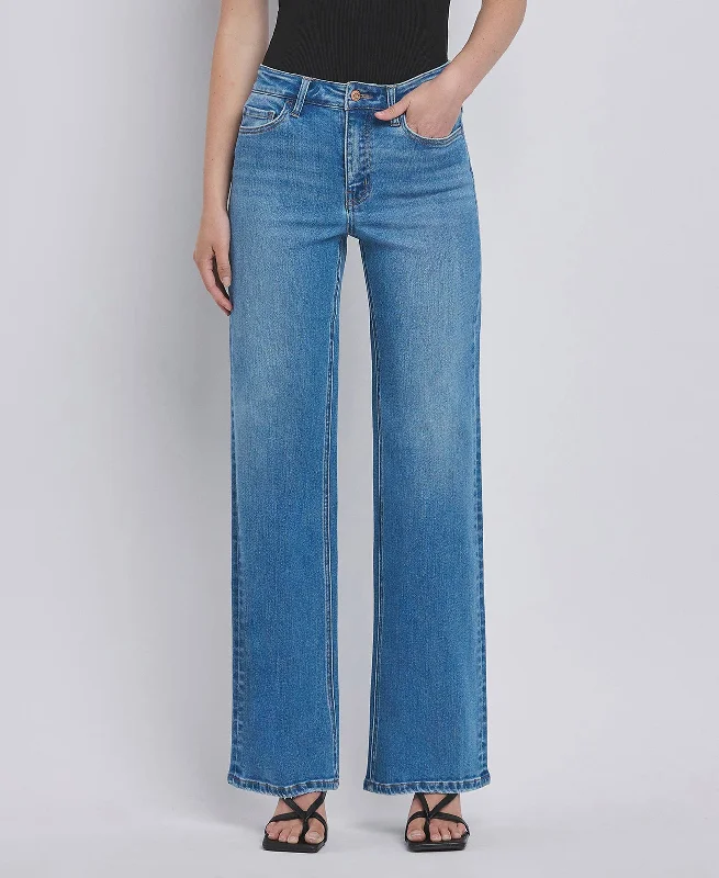 Mid-Waisted Men's JeansKari High Rise Wide Leg Jeans