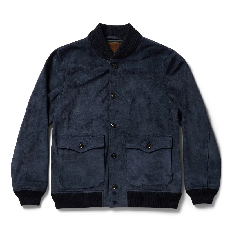 Men's Coats for Short MenThe Aviator Jacket in Midnight Suede