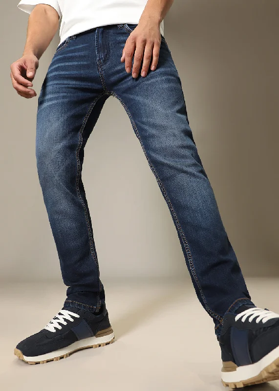 Men's Ripped JeansGrunge Blue Slim fit Jeans