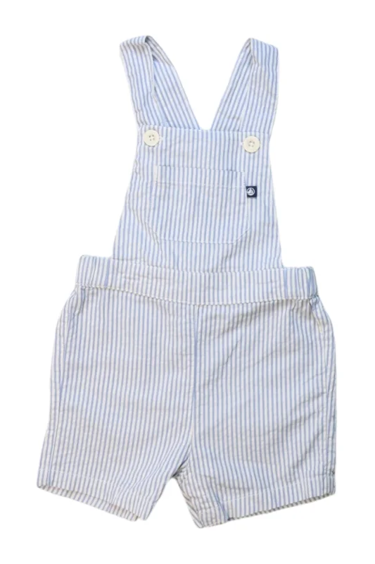 Men's Pants with Functional PocketsPetit Bateau Striped Overall Shorts 6M