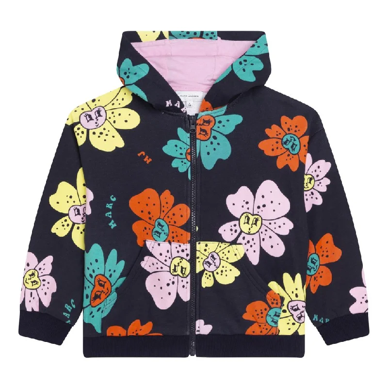 Men's Hoodies for Every BudgetFloral Print Zip-Up Hoodie