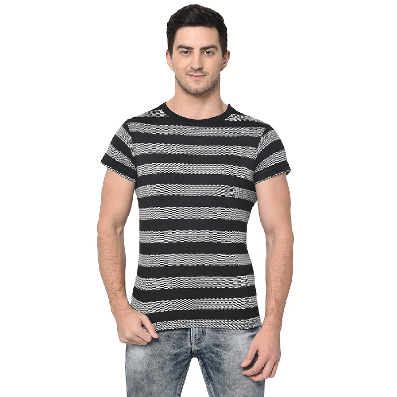 Men's Shirts with Adjustable HemlinesMack Jonney Round Neck Black T-shirt For Men's Men's Shirts with Adjustable HemlinesMack Jonney Round Neck Black T-shirt For Men's