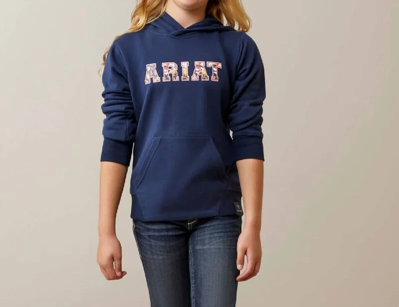 Unique Men's Custom HoodiesKid's 3D Logo 2.0 Hoodie In Navy/red