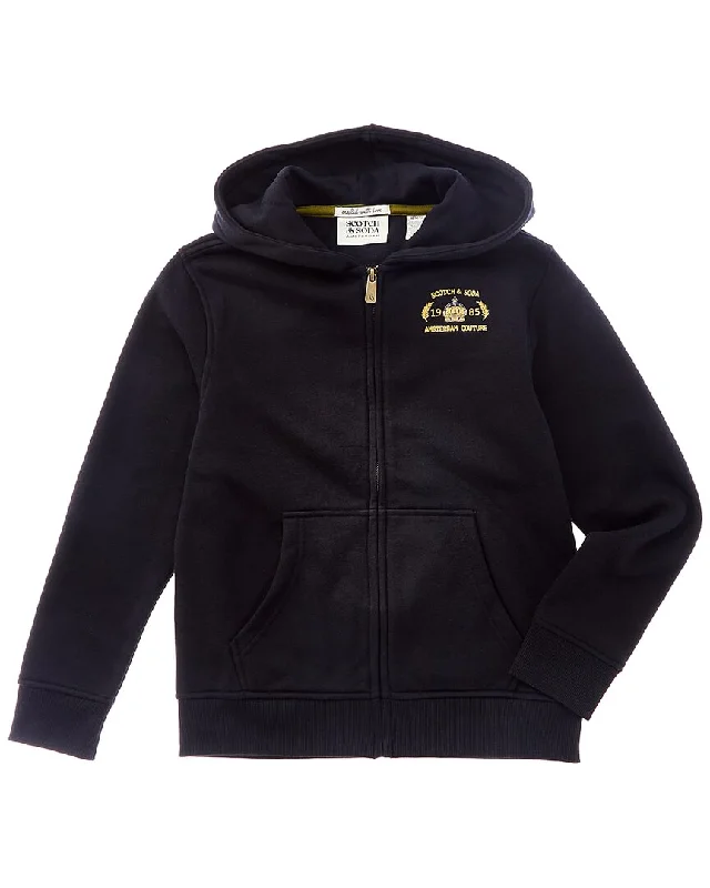 Men's Hoodies for Winter SportsScotch & Soda Graphic Fleece Zip-Up Hoodie