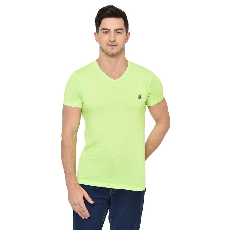 Men's Shirts with Spread CollarsMack Jonney Round Neck Green T-shirt For Men's
