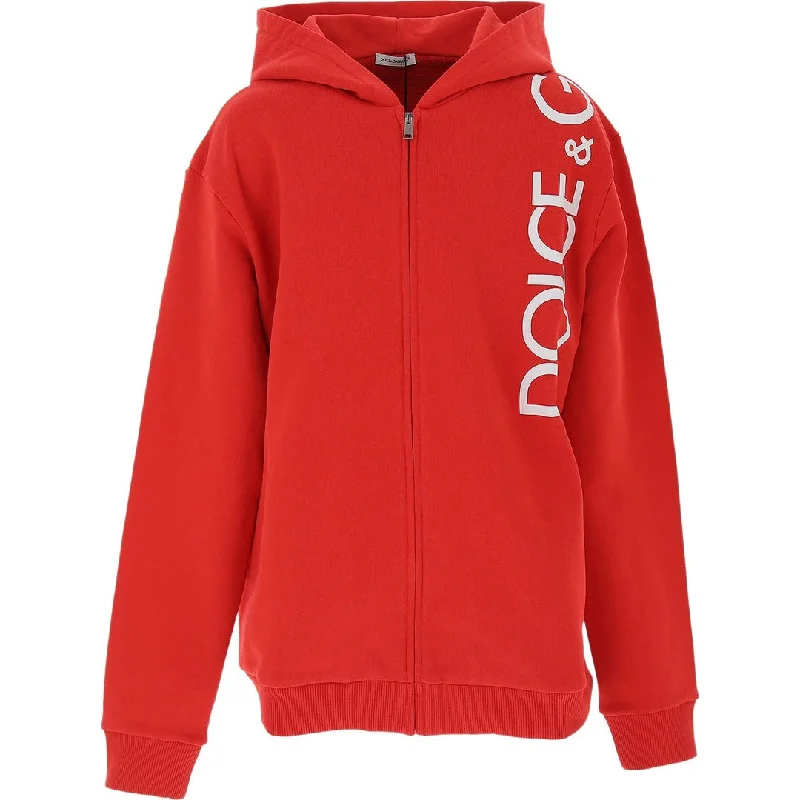 Men's Hoodies with Screen-Printed GraphicsRed Logo Hoodie