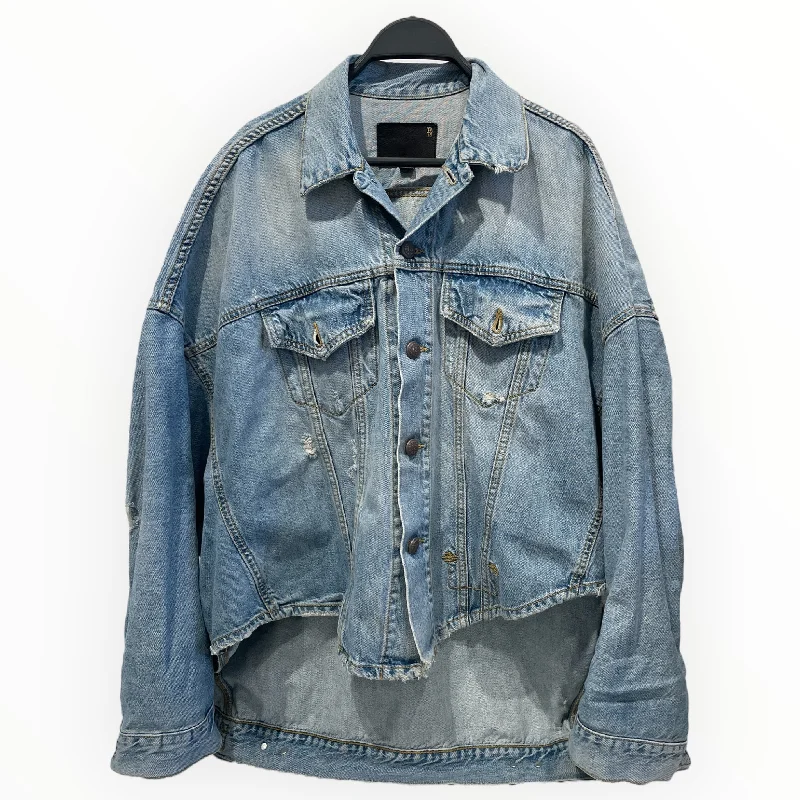 Modern Ripped and Distressed Men's JeansR13/Denim Jkt/S/Denim/IDG/Long Tail Wide Jacket