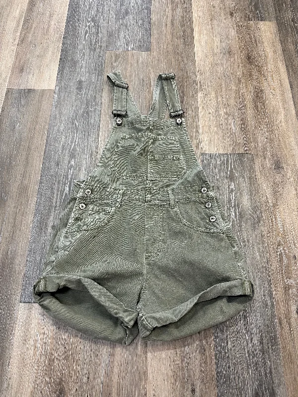 Men's Pants with Button-Down PocketsOveralls By We The Free In Green Denim, Size: Xs