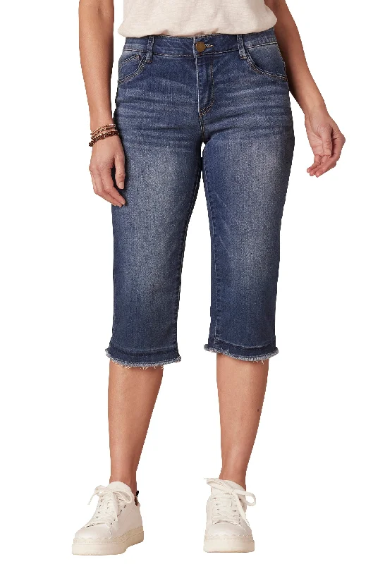 Men's Jeans for a Night Out"Ab"solution Frayed Hem Denim Capri