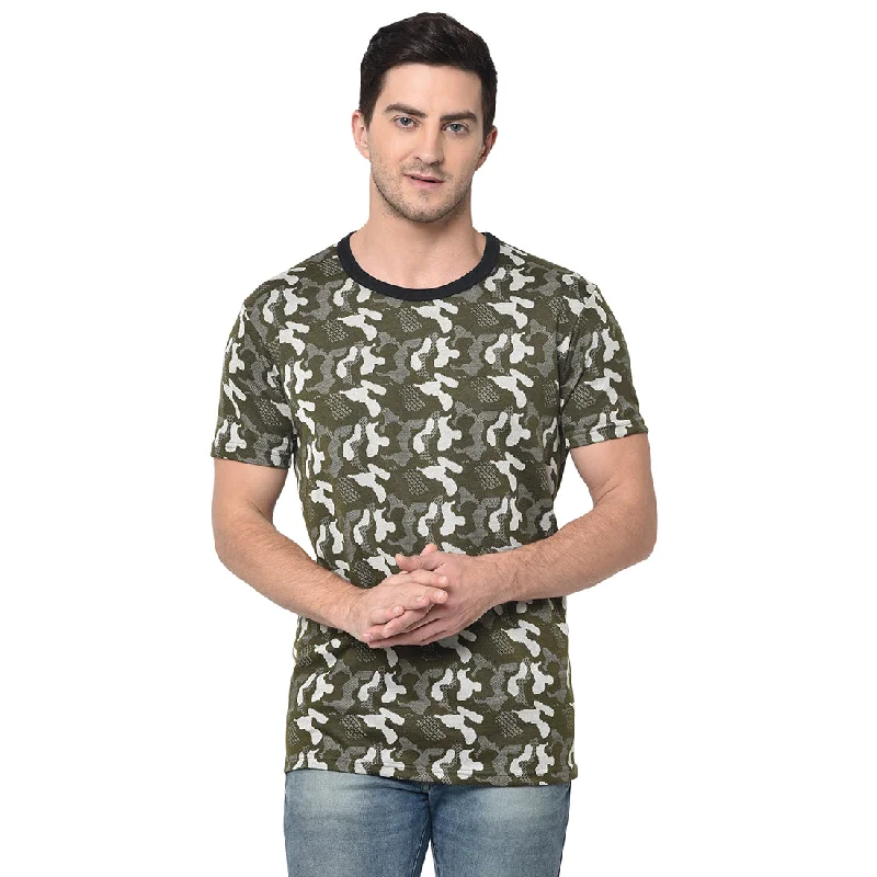Men's Shirts with Button-Down PocketsMack Jonney Round Neck Green T-shirt For Men's Men's Shirts with Button-Down PocketsMack Jonney Round Neck Green T-shirt For Men's