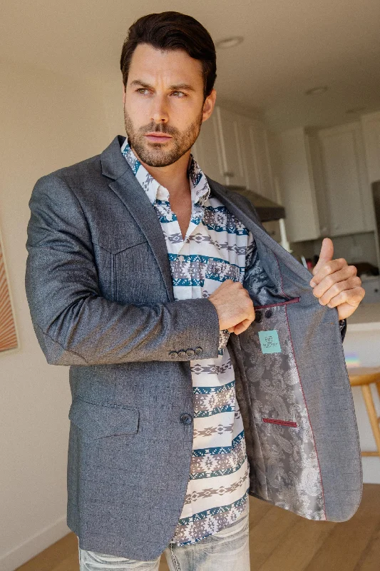 Men's Western Sport Coat with Elbow Patch