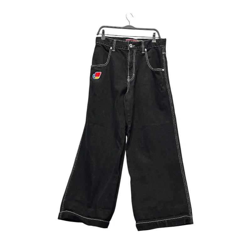 Men's Jeans with a Distressed LookJNCO/Straight Pants/30/Denim/BLK/
