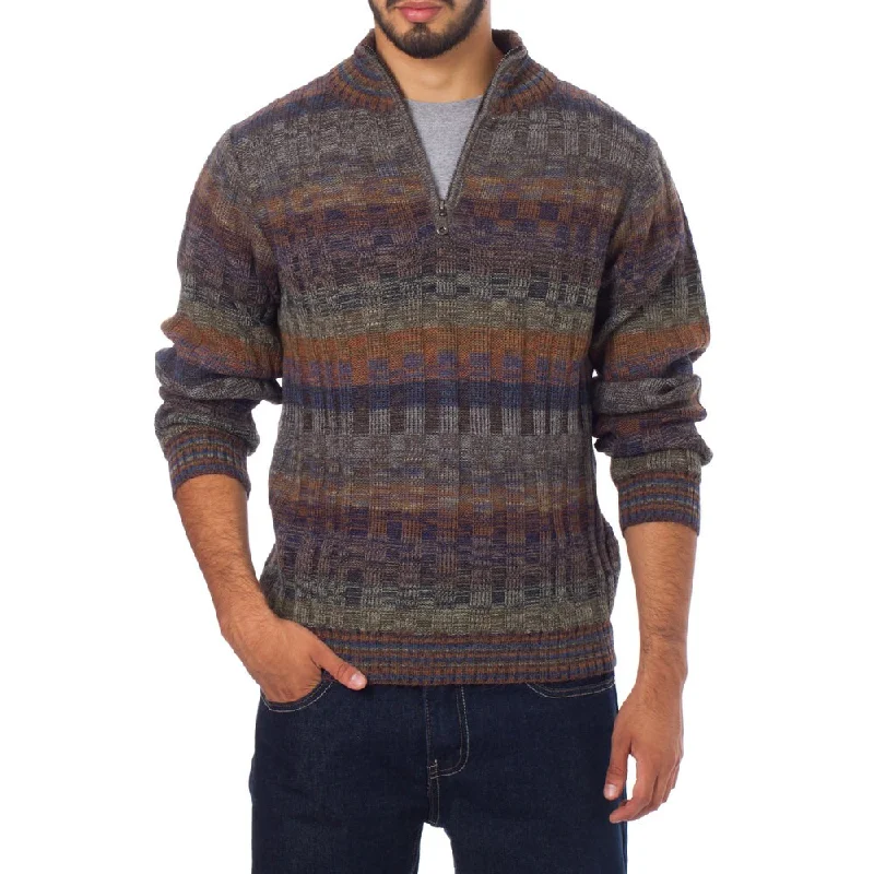 Men's Sweaters with SnapsHandmade Men's Traveler Turtleneck Sweater (Peru)