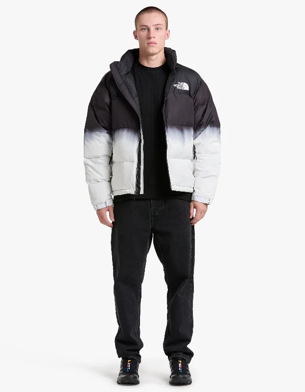Men's Coats with Modern CutsMens 1996 Nuptse Dipdye Jacket - TNF Black Dip Dye