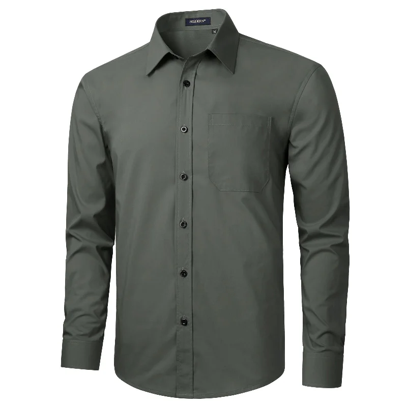 Men's Tab-Collar Shirts for a Crisp LookMen's Dress Shirt with Pocket - GREY