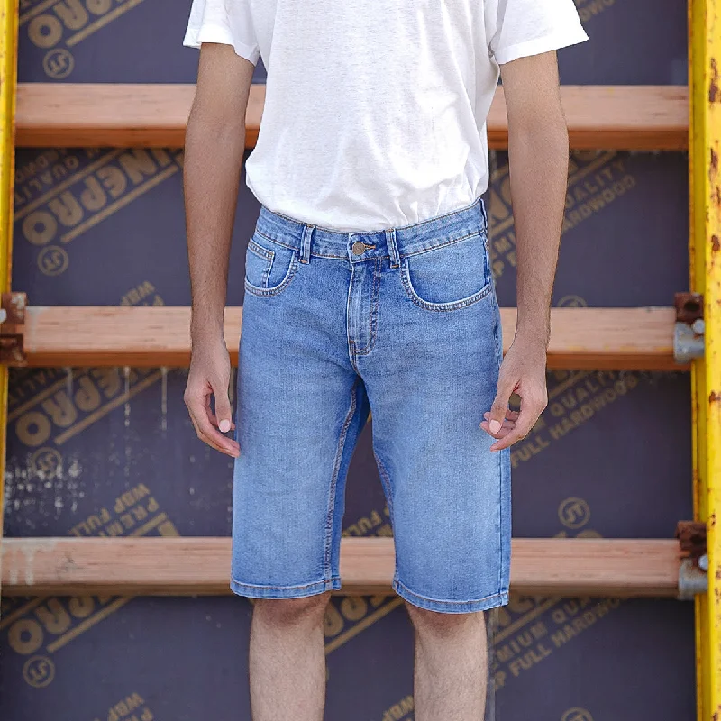 Wash and Wear Men's JeansDenim Shorts (Blue)
