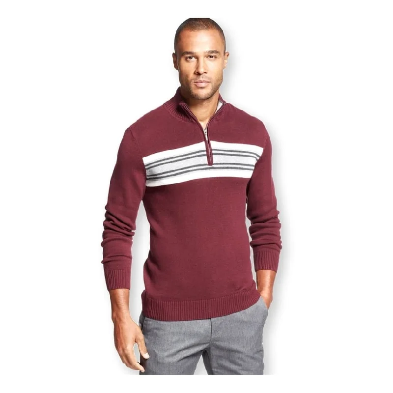Versatile Men's Zip-Up SweatersJohn Ashford Mens Chest Stripe Pullover Sweater, Red, Big 2X Versatile Men's Zip-Up SweatersJohn Ashford Mens Chest Stripe Pullover Sweater, Red, Big 2X