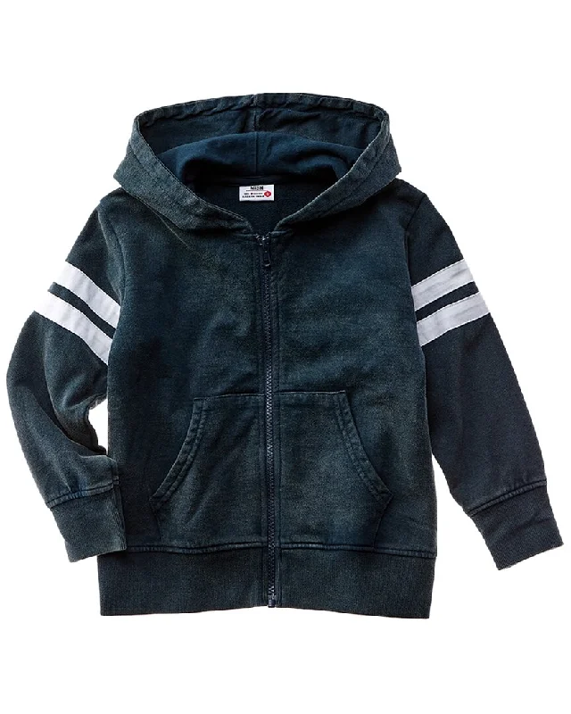 Men's Hoodies with Lined HoodsMish Mish Enzyme Stripe Zip Hoodie