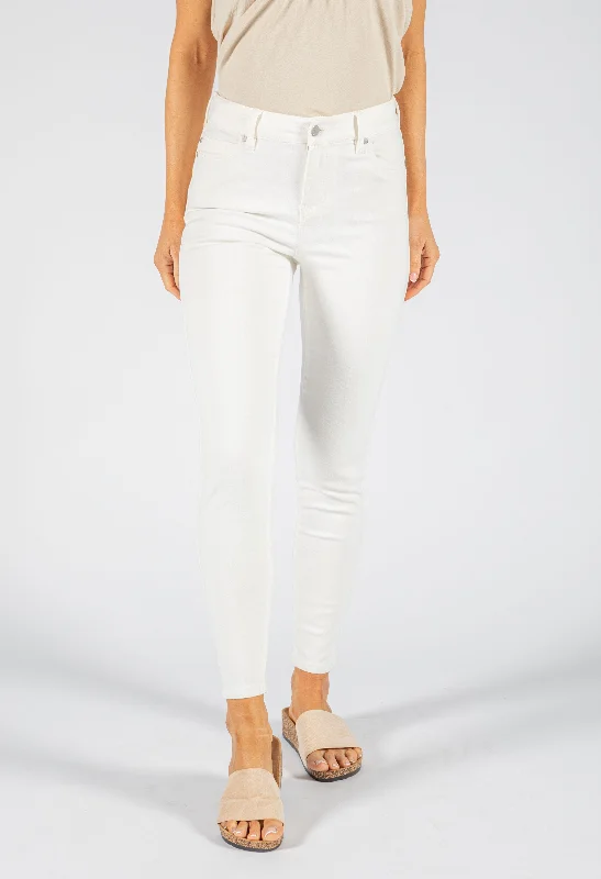 Men's Jeans with a Destroyed LookPIPER HUGGER ANKLE SKINNY IN PORCELAIN