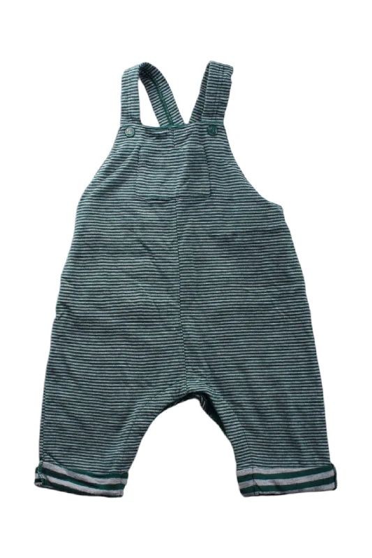 Men's Pants with Faux Leather PatchesPetit Bateau Striped Overalls 6-12M