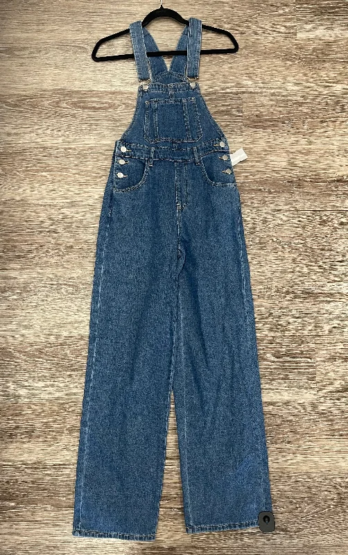 Men's Denim Shorts for SummerOveralls By Shein In Blue Denim, Size: Xs