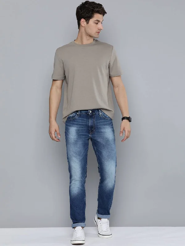 Leather Patch Men's JeansMen's 511 Blue Slim Fit Jeans