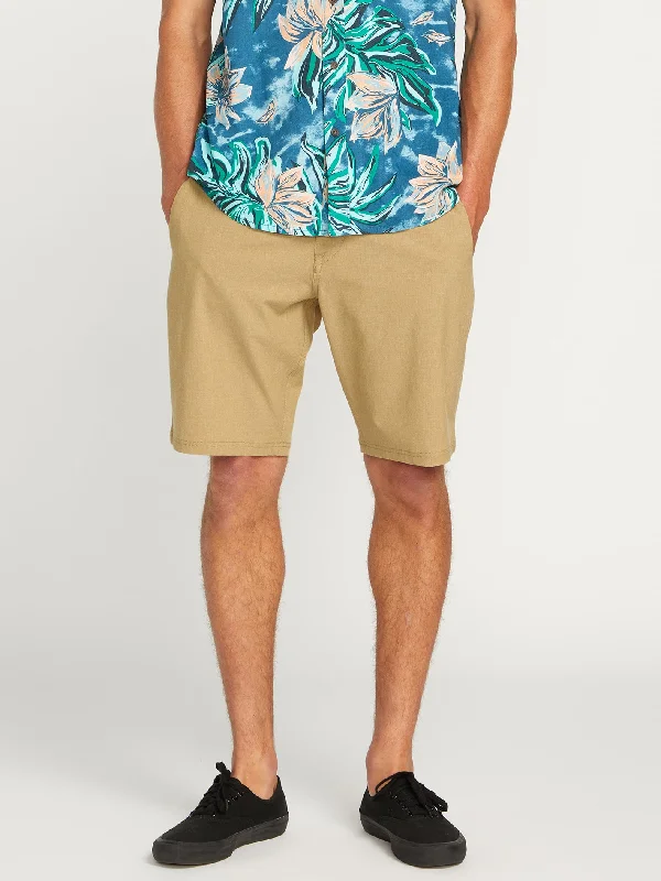 Men's Patterned Pants with Geometric DesignsFrickin Cross Shred Static Shorts - Dark Khaki Men's Patterned Pants with Geometric DesignsFrickin Cross Shred Static Shorts - Dark Khaki