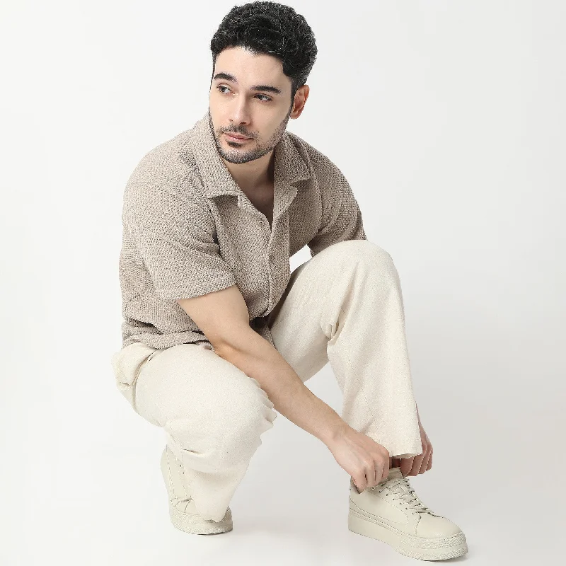 Men's French-Cuff Shirts for a Sophisticated EdgeStructured Camp Collar Modern Smart Bae Half Sleeve Cuban Shirt Men's French-Cuff Shirts for a Sophisticated EdgeStructured Camp Collar Modern Smart Bae Half Sleeve Cuban Shirt