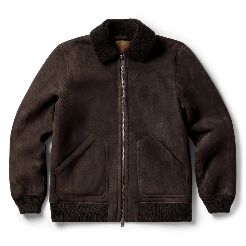 Men's Coats for RunningThe Wright Jacket in Espresso Shearling