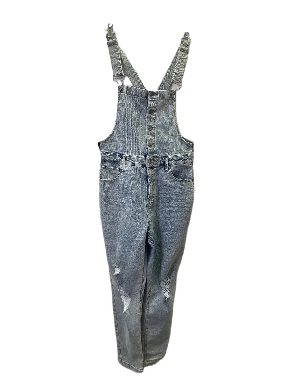 Men's Low-Waisted Pants for a Casual VibeOveralls By No Boundaries In Blue Denim, Size: L
