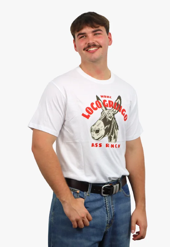 Men's Shirts with Drawstring WaistbandsWhiskey Bent Hat Co Ass Ranch T-Shirt