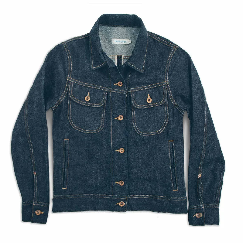 Men's Coats with Snap ButtonsThe Pacific Jacket in Cone Mills Stretch Selvage