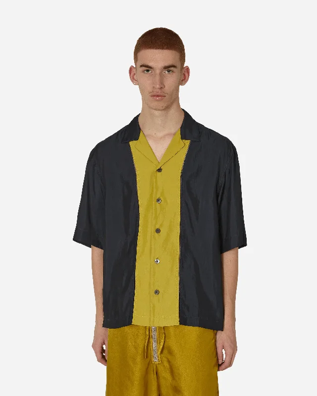 Men's Hawaiian Shirts for a Tropical VibePanelled Shortsleeve Shirt Anthracite