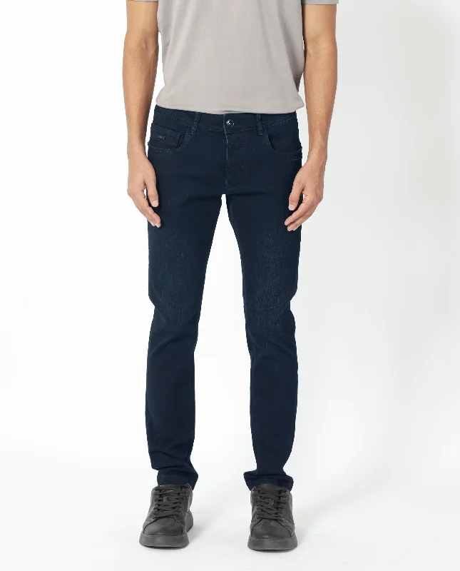 New Arrival Designer Men's JeansRare Rabbit Men's Holand Navy Dark Wash Mid-Rise Slim Fit Jeans New Arrival Designer Men's JeansRare Rabbit Men's Holand Navy Dark Wash Mid-Rise Slim Fit Jeans