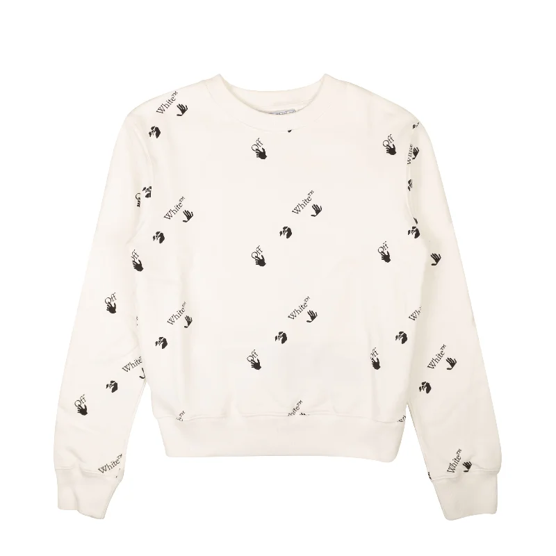 Men's Shirts with Contrast CollarsOff-White C/O Virgil Abloh Ow Allover Slim Crewneck Sweatshirt - White/Black Men's Shirts with Contrast CollarsOff-White C/O Virgil Abloh Ow Allover Slim Crewneck Sweatshirt - White/Black