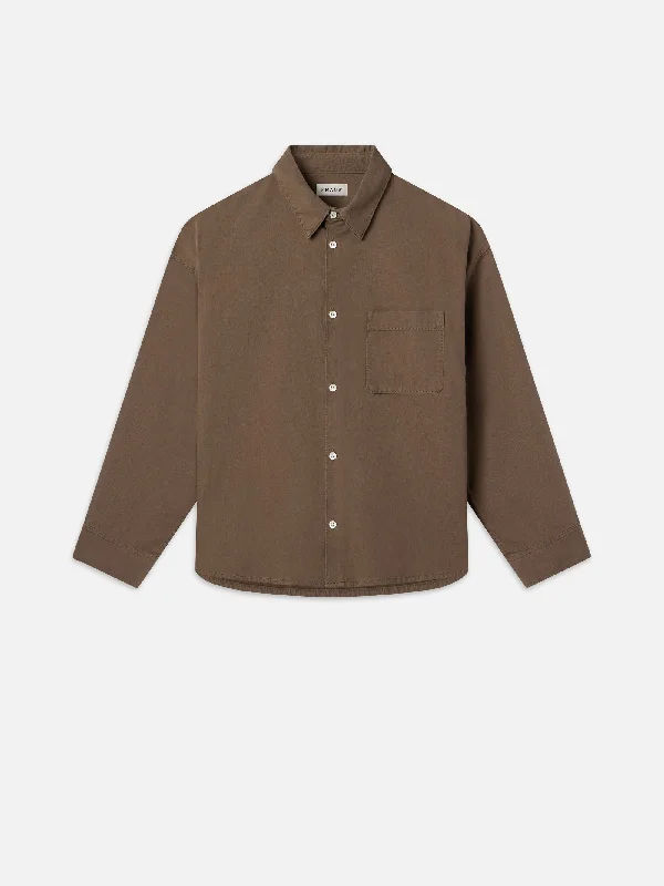 Baggy Cargo Men's JeansRelaxed Denim Shirt -- Taupe