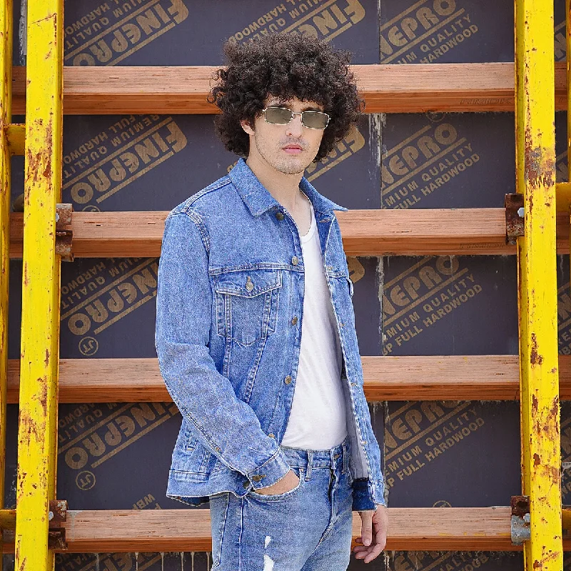 Casual Men's JeansDenim Jacket Mid Blue