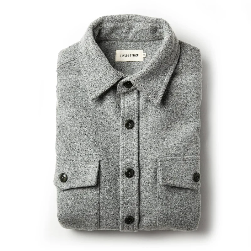 Men's Coats for WorkThe Maritime Shirt Jacket in Ash Donegal