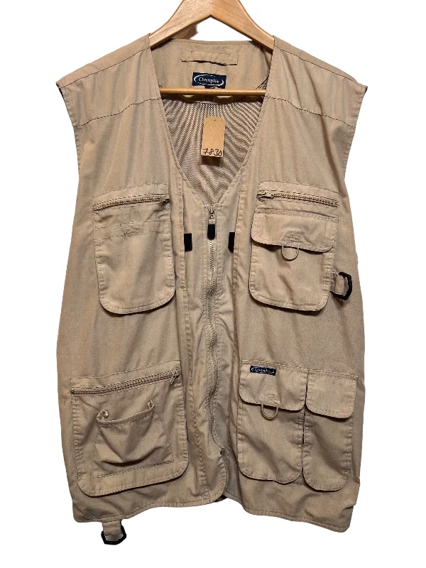 Men's Coats with Hidden PocketsChampion Tan Utility Vest (Size XL)