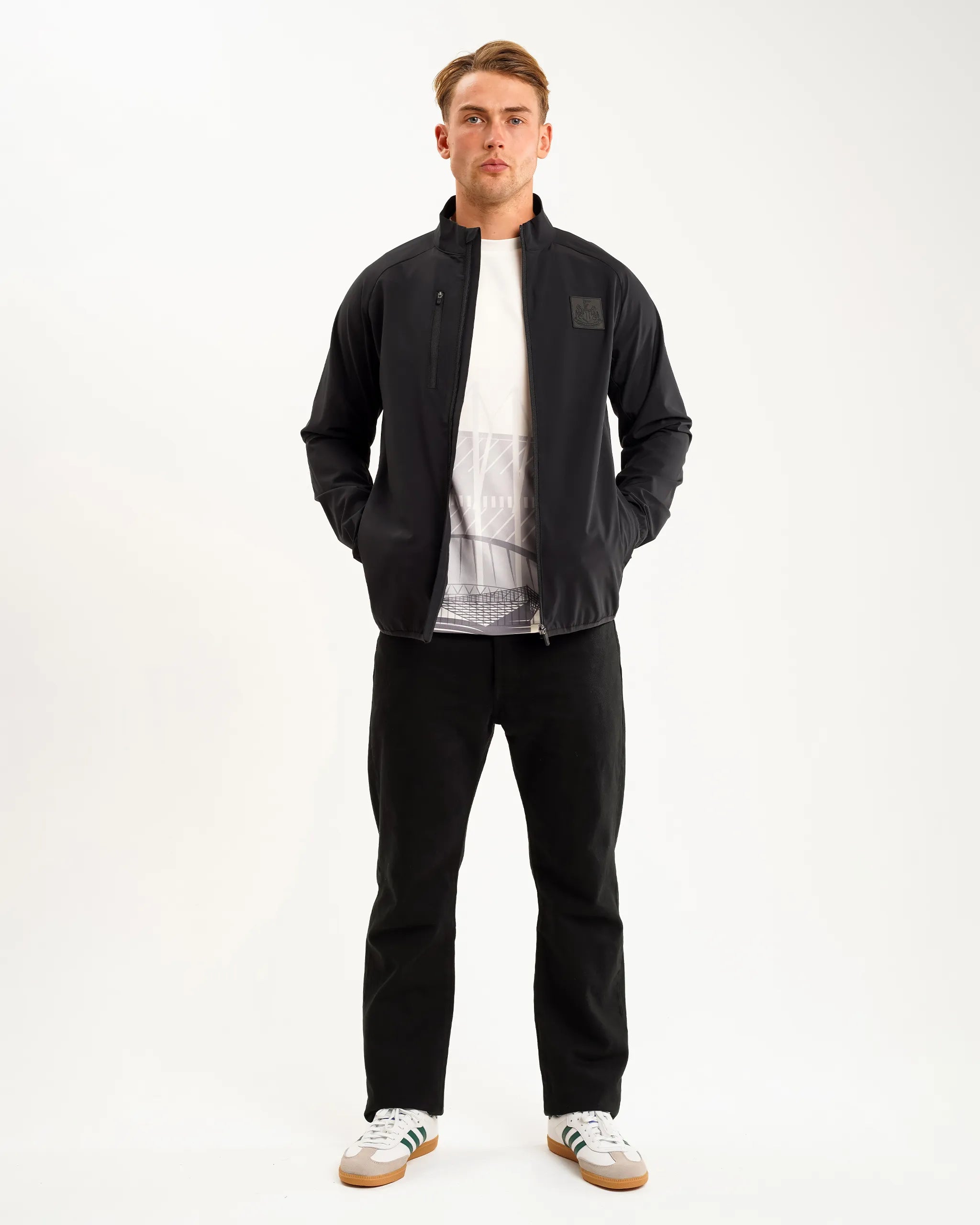 Men's Coats for Snowy WeatherNewcastle United Men's Black Raglan Jacket