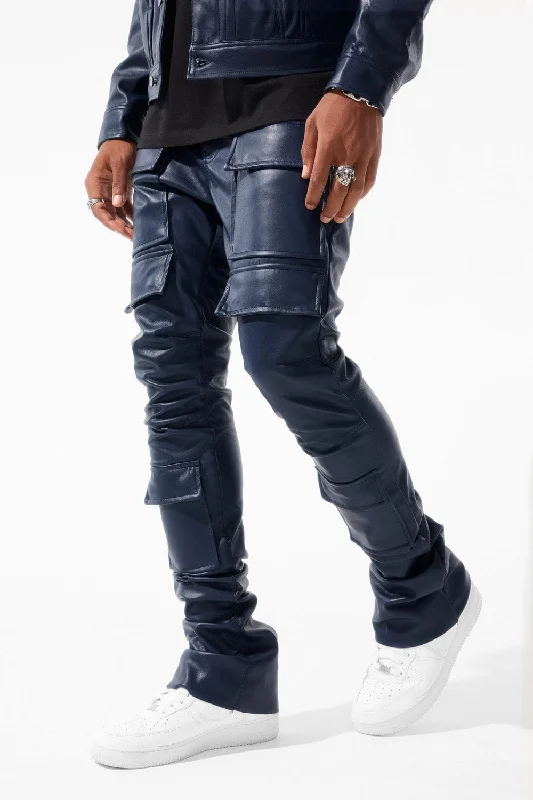 Sustainable Eco-Friendly Men's JeansRoss Stacked - Thriller Cargo Pants (Midnight Blue)