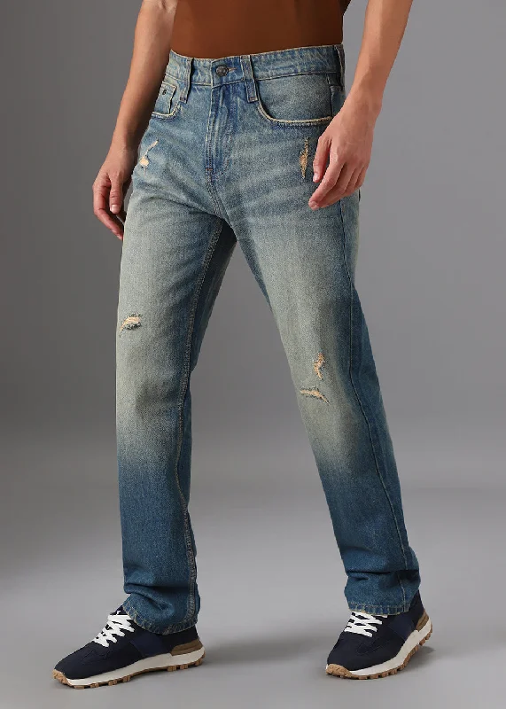 Elegant Men's JeansHeritage Blue Straight fit Jeans