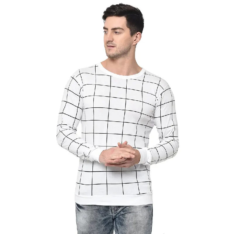 Patterned Men's Hawaiian ShirtsMack Jonney Full Sleeve White T-shirt For Men's