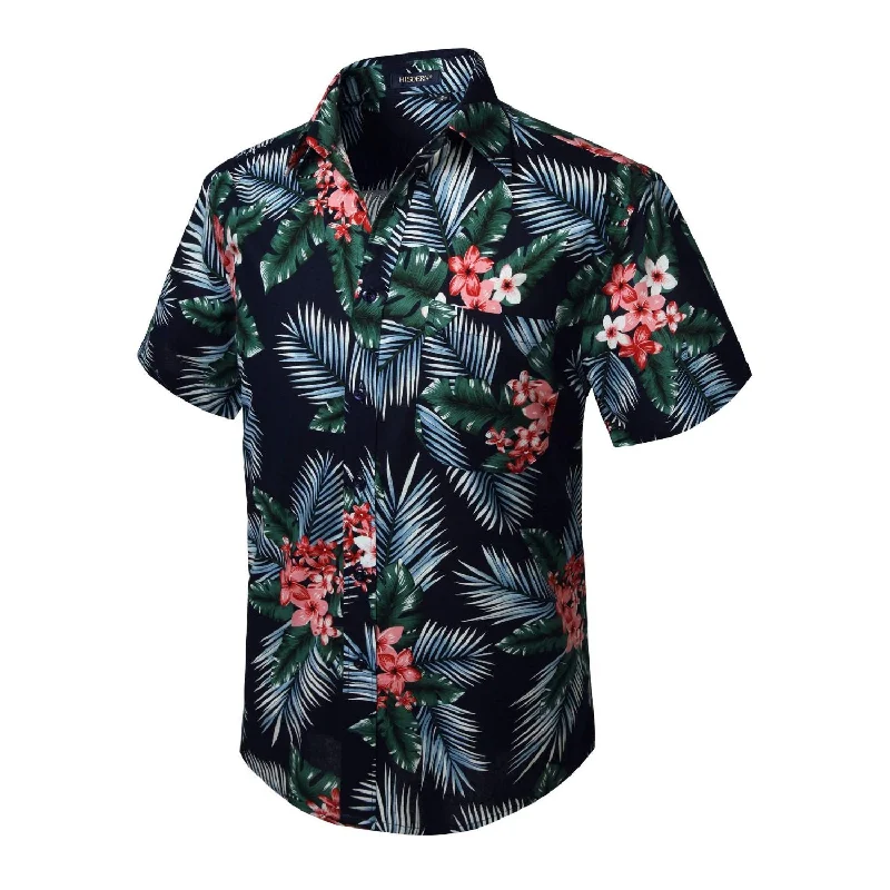Men's Pattern-Clashing Shirts for Bold FashionFunky Hawaiian Shirts with Pocket - NAVY BLUE Men's Pattern-Clashing Shirts for Bold FashionFunky Hawaiian Shirts with Pocket - NAVY BLUE