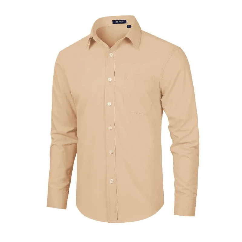 Men's V-Neck T-Shirts for a Flattering ShapeMen's Dress Shirt with Pocket - CHAMPAGNE Men's V-Neck T-Shirts for a Flattering ShapeMen's Dress Shirt with Pocket - CHAMPAGNE
