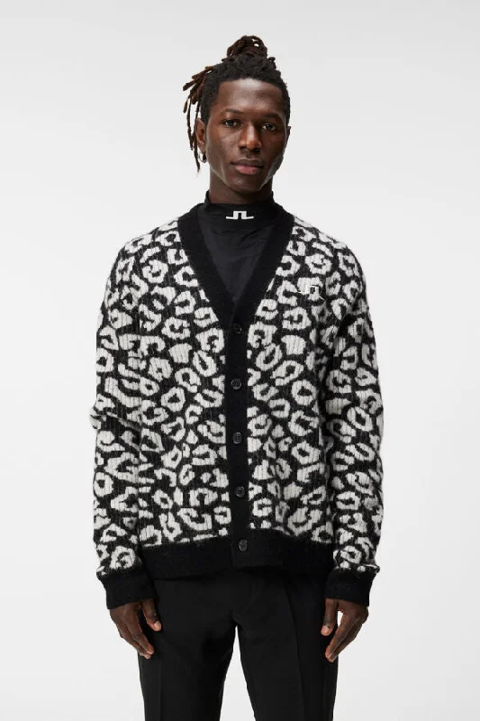 Elegant Men's Shawl-Collar SweatersFrederic Jacquard Cardigan