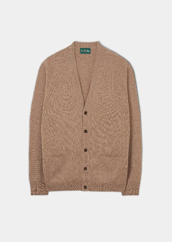 Men's Pants with Ripped and Distressed DetailsCornwall Lambswool Cardigan in Camel - Classic Fit