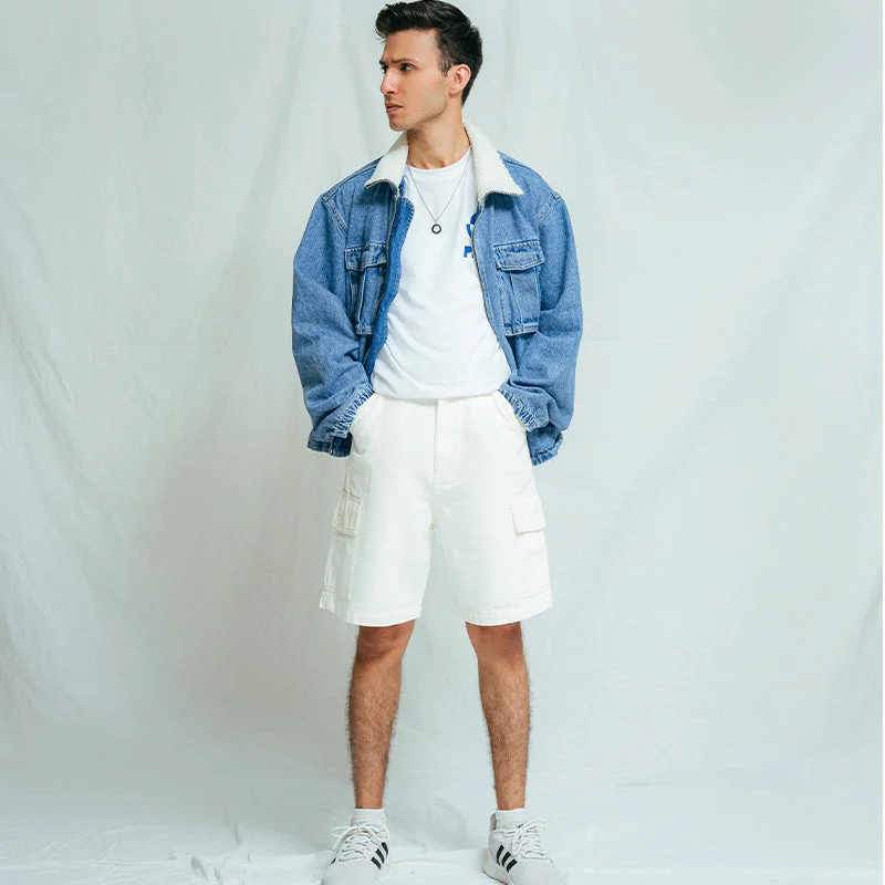 Vintage Men's JeansRelaxed Fit Cargo Bermuda Shorts