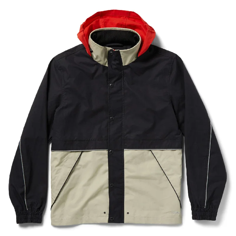 Men's Coats with Flannel LiningThe Navigator Jacket in Natural and Navy Colorblock