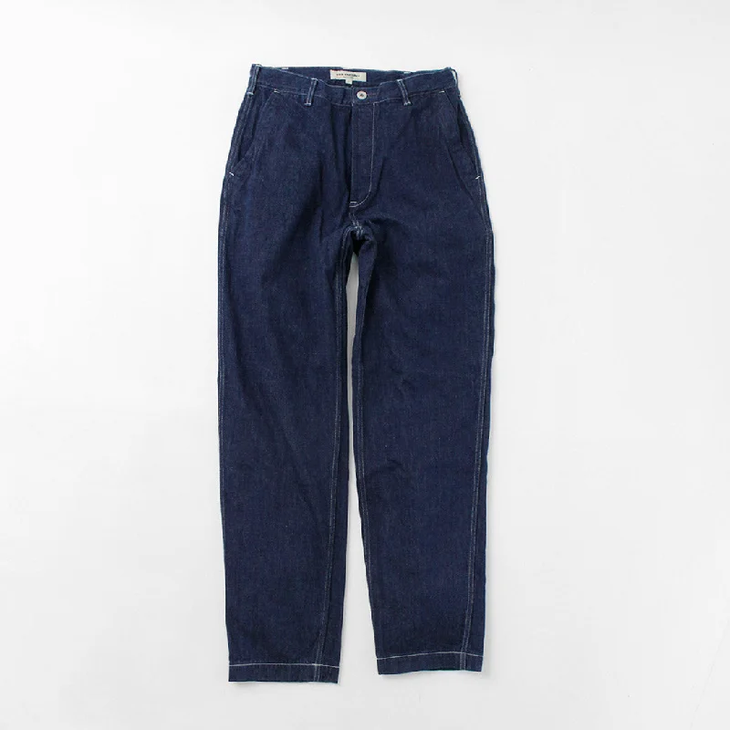 Elegant Straight-Leg Men's JeansFOB FACTORY / F0511 WW2 Denim deck trousers One wash Elegant Straight-Leg Men's JeansFOB FACTORY / F0511 WW2 Denim deck trousers One wash
